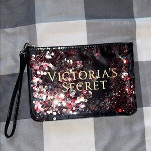 Victoria's Secret Black and Red Sequin Wristlet